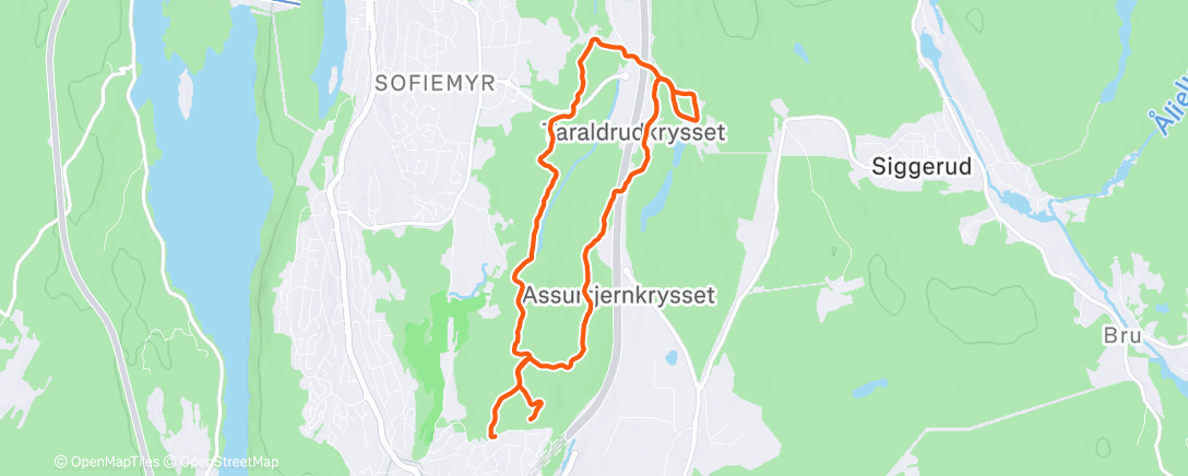 Map of the activity, Rolig stitur