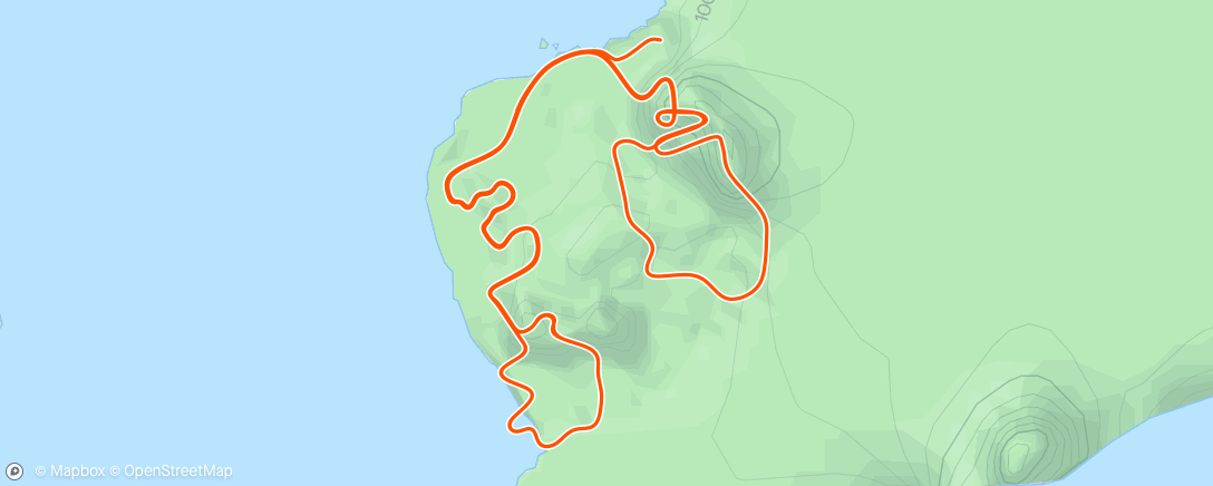 「Zwift - Group Ride: EZR Weekend Wind Down (D) on Loop de Loop in Watopia」活動的地圖