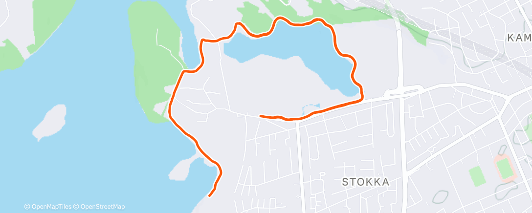 Map of the activity, Morgentrimmen