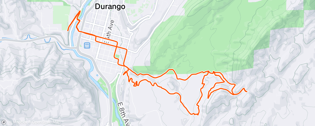 Map of the activity, Afternoon Mountain Bike Ride