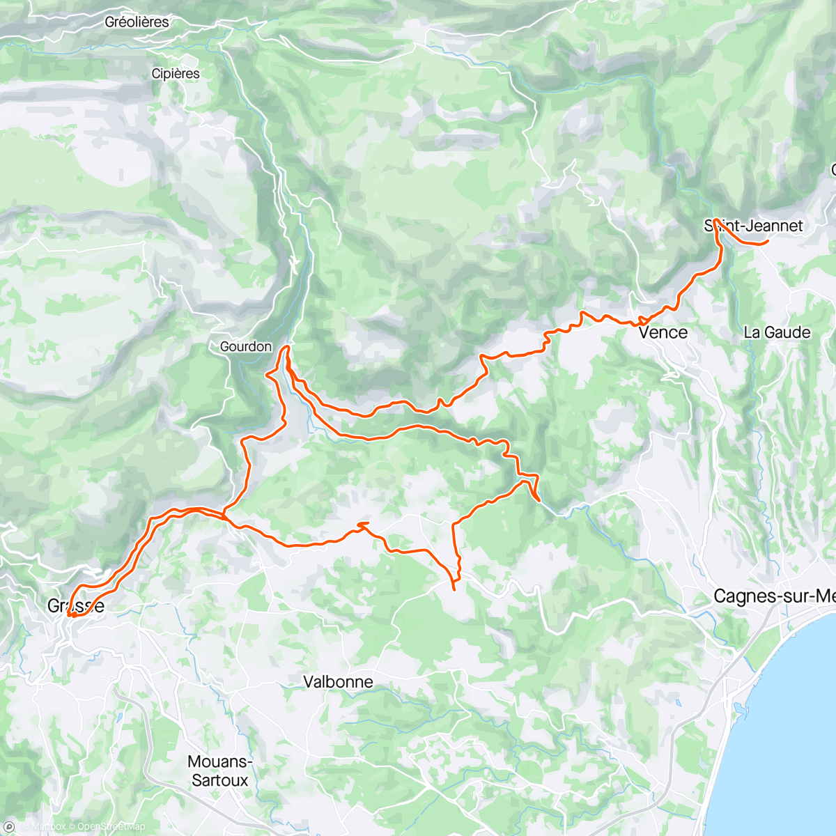Map of the activity, En passant par Tourrettes 💨 💨