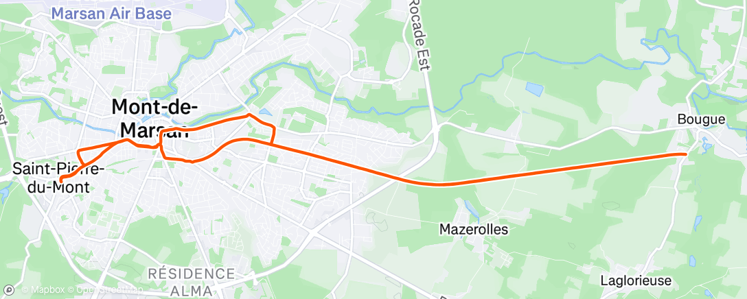 Map of the activity, 🏃 Tempo Run Off the bike ➡️ 2x10KM Tempo 💥🤯🥵