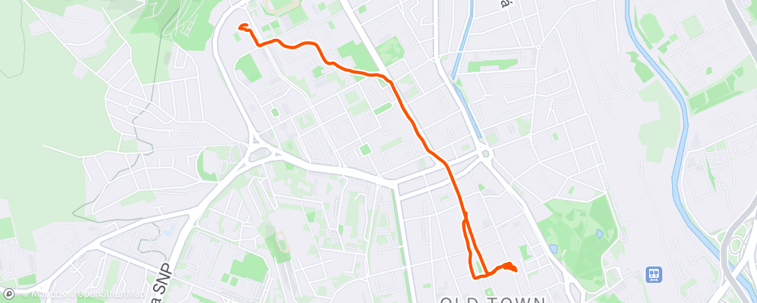 Map of the activity, Afternoon Workout