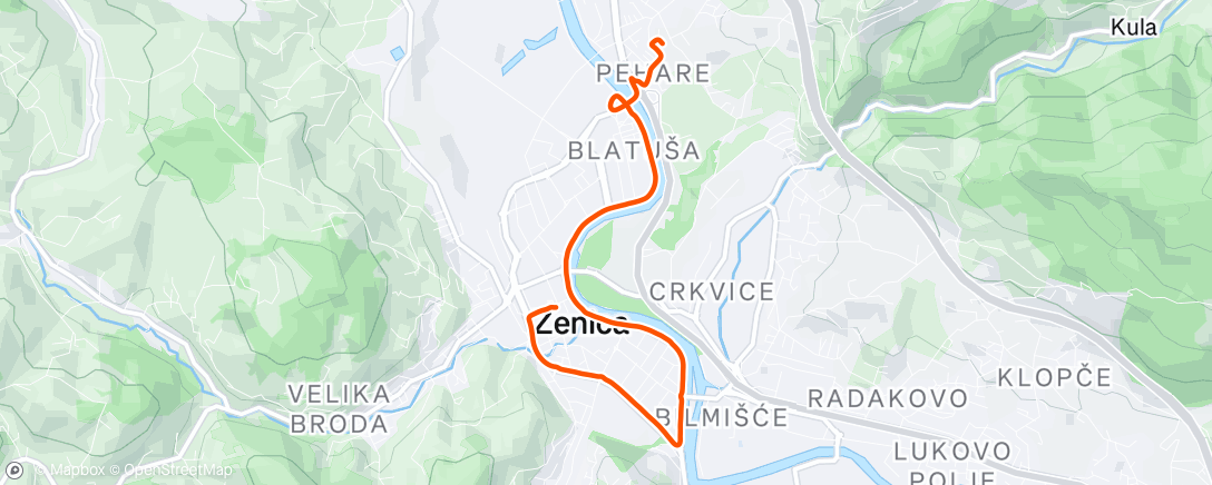 Map of the activity, Morning Ride