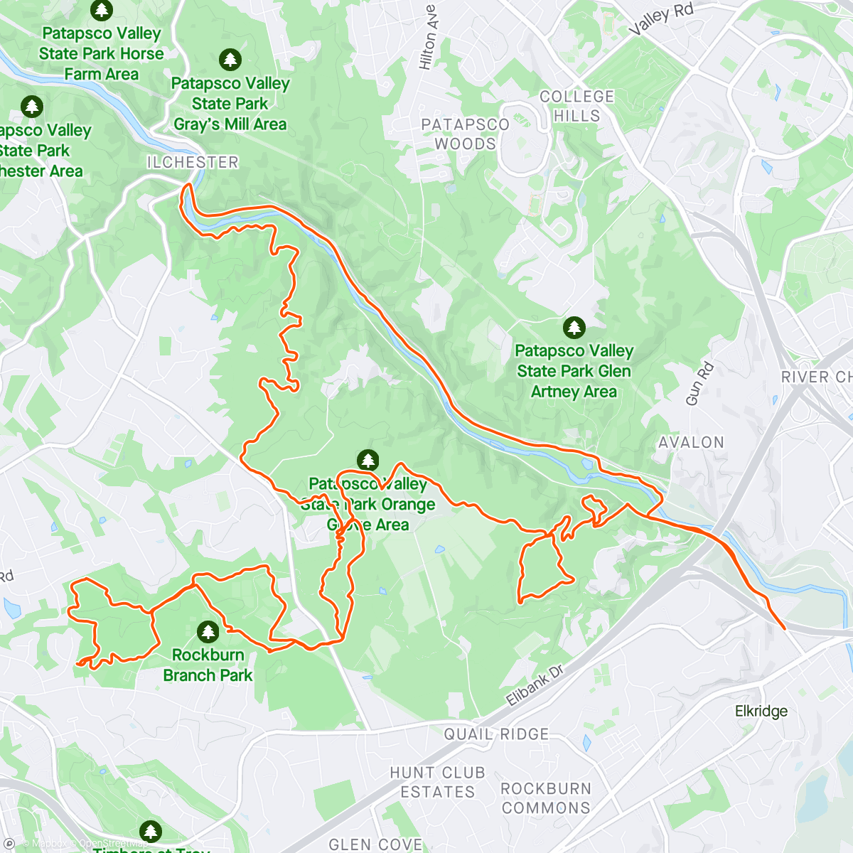 Mapa da atividade, A ride in the park