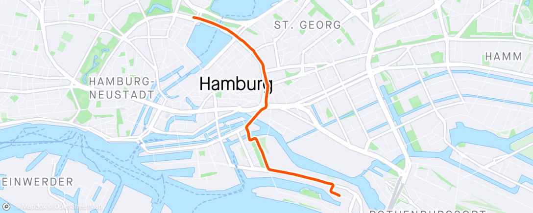 Map of the activity, Abendradfahrt Hamburg ☀️