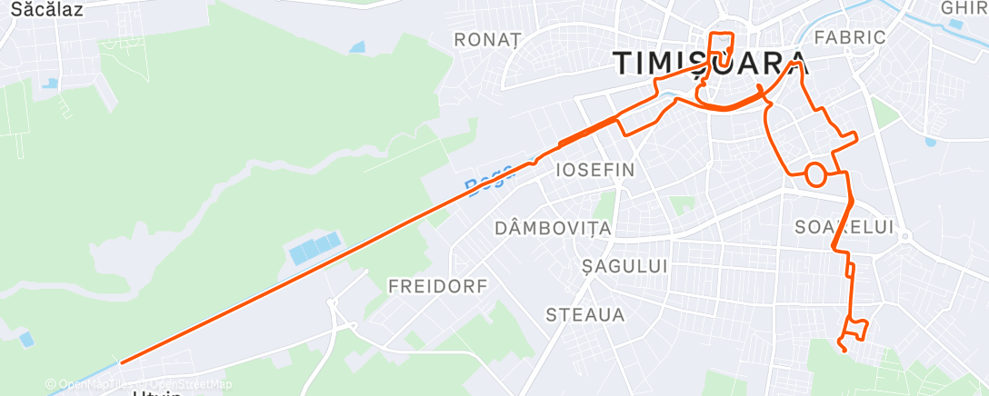 Map of the activity, Afternoon Ride