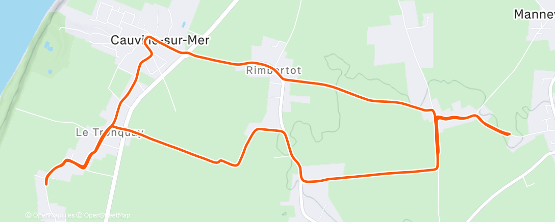 Map of the activity, Lunch Run