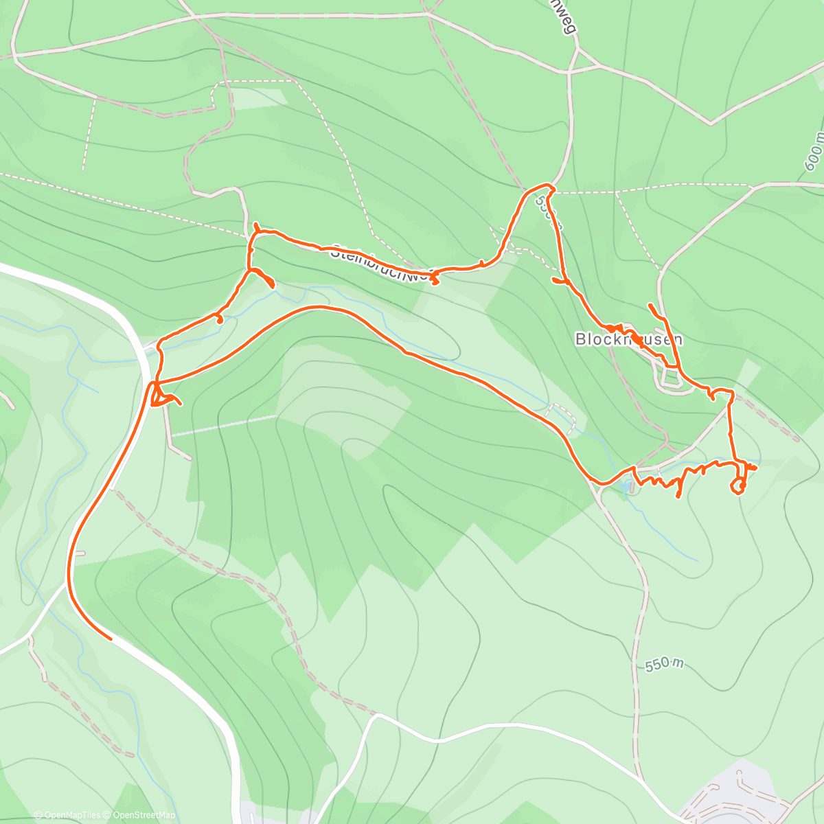 Map of the activity, Lunch Walk