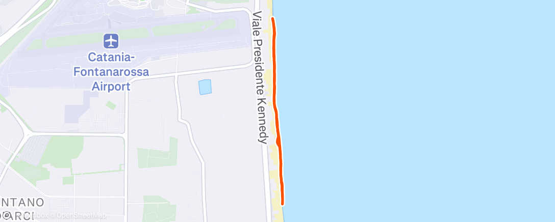 Map of the activity, Afternoon Run