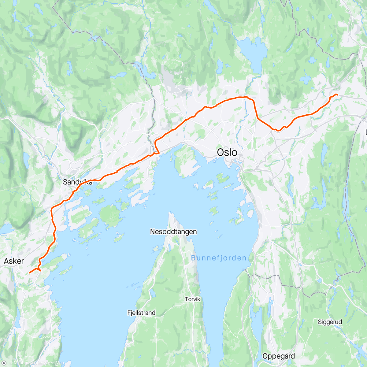 Map of the activity, Jobb Sykling.24.04.2024.