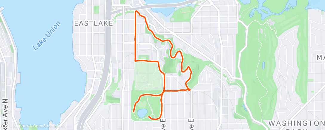 Map of the activity, Morning Run