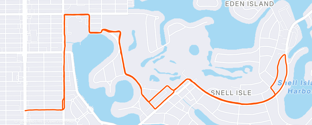 Map of the activity, Morning Run