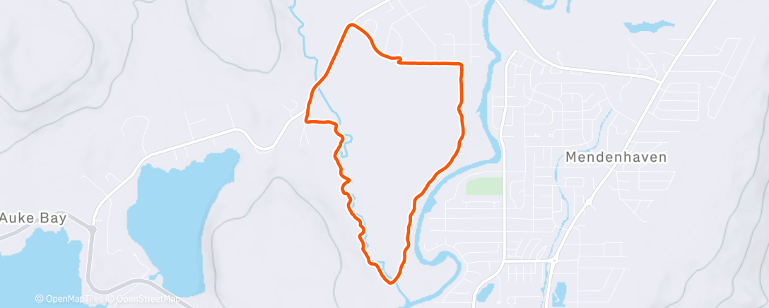 Map of the activity, Afternoon Snow Run