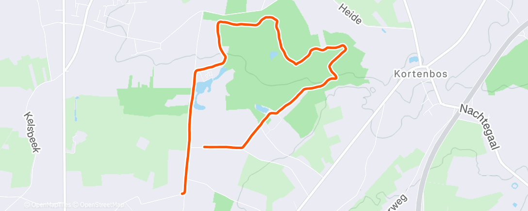 Map of the activity, Course à pied le matin