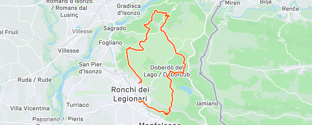 Map of the activity, Sessione di mountain biking mattutina