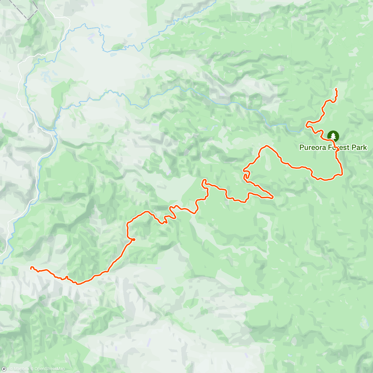 Map of the activity, Timber Trail day 2