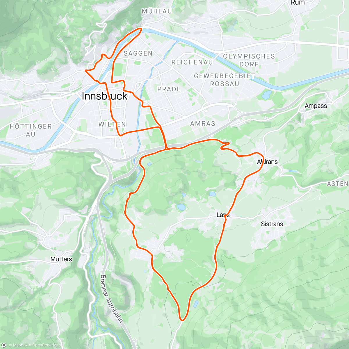 「Zwift - HWBTWTDWH in Innsbruck」活動的地圖