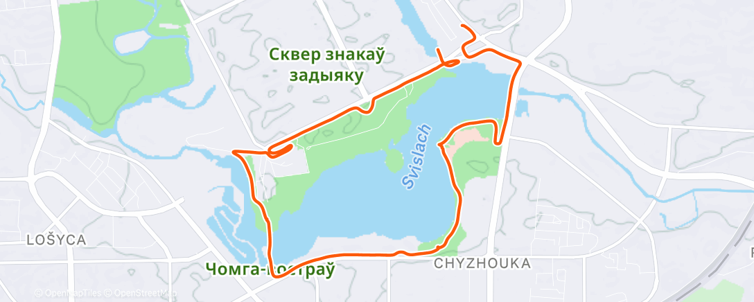 Map of the activity, Вечерний забег