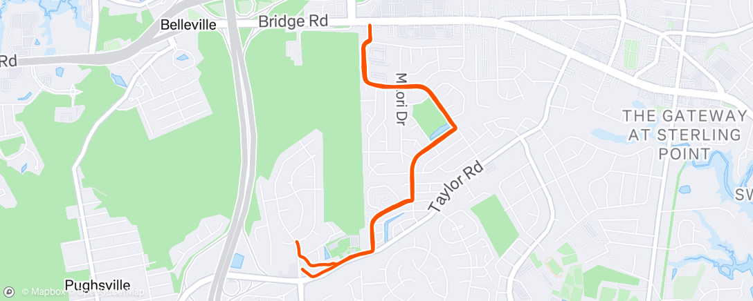 Map of the activity, Evening Run