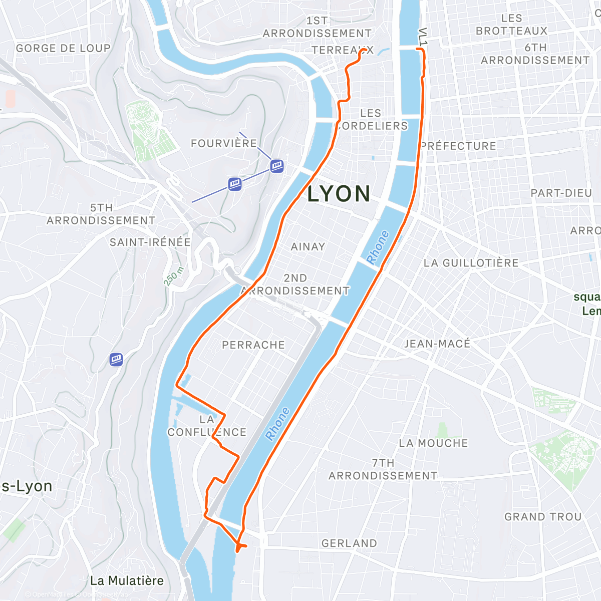 Map of the activity, 1 week without running feels like 1 year