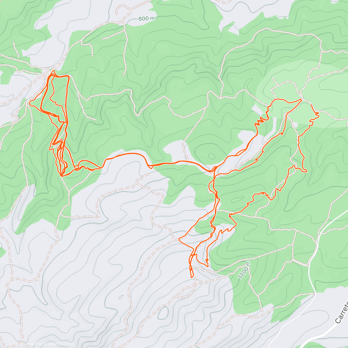 Map of the activity, Ruta matutina