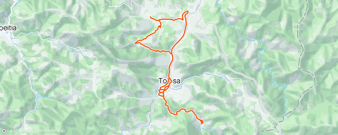 Mapa de la actividad, Bicicleta a la hora del almuerzo