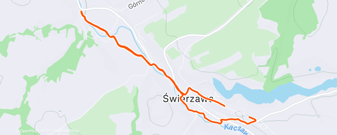 Map of the activity, Evening Run