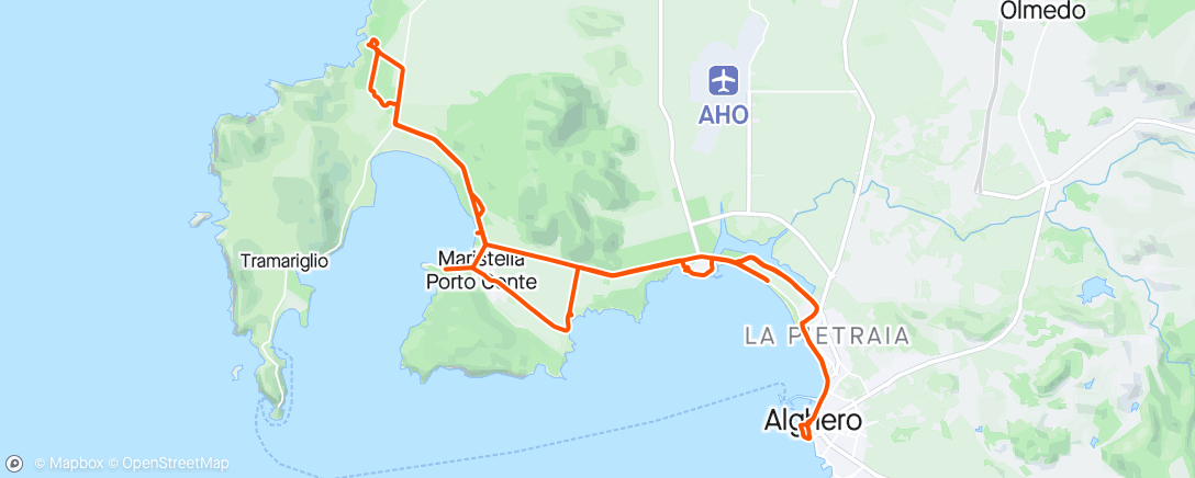 Karte der Aktivität „Ausflug nach Alghero”