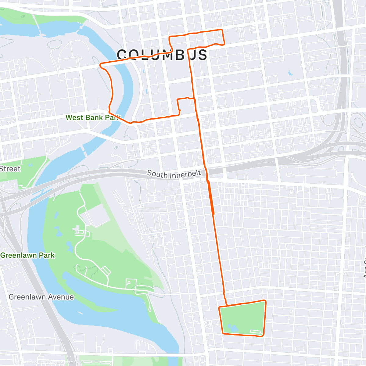 Map of the activity, Merry Christmas bonus long run