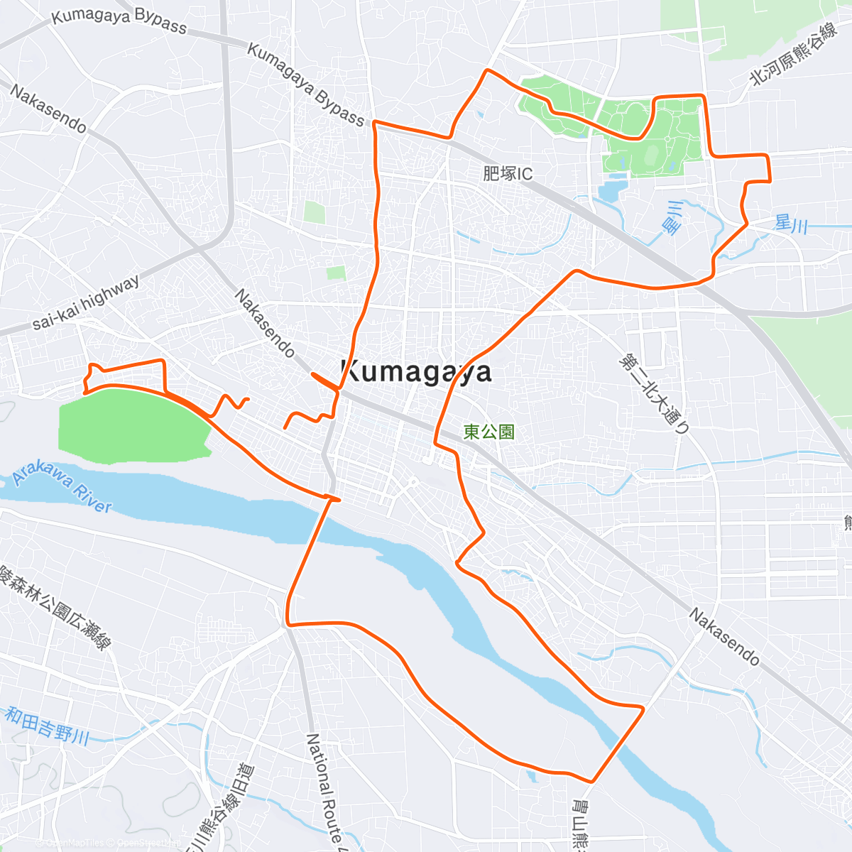 Map of the activity, 午後のライド