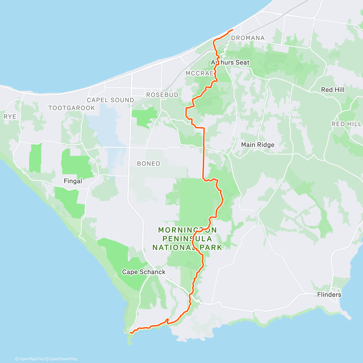 Map of the activity, Two Bays training with the crew