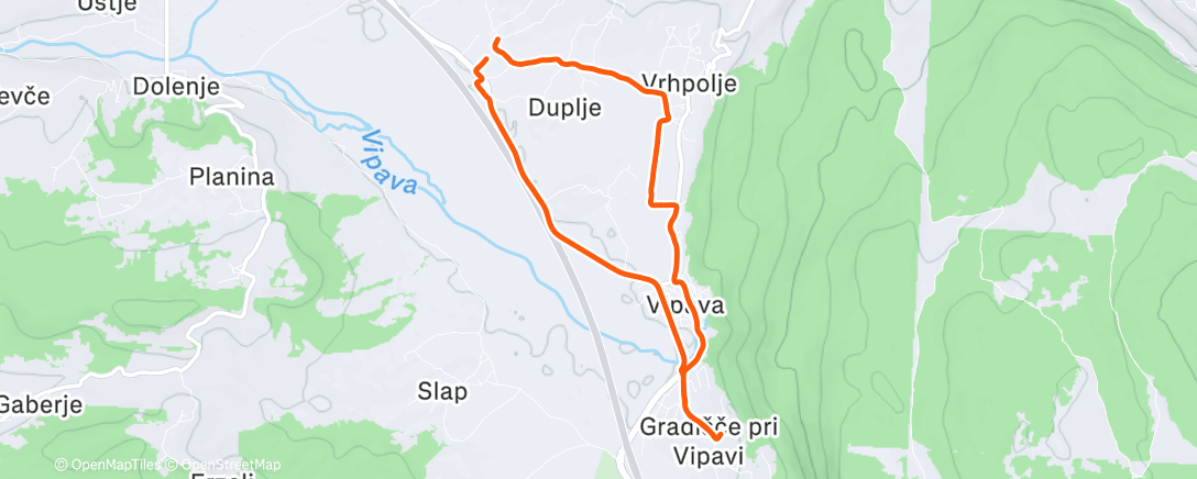 Map of the activity, Afternoon Ride
