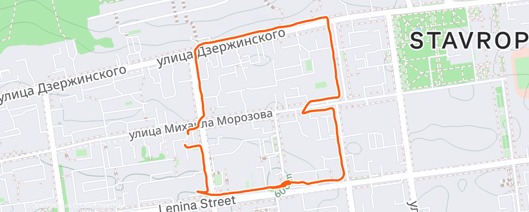 Map of the activity, Afternoon Walk