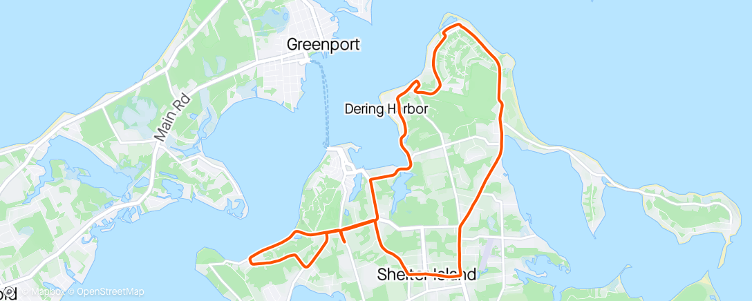 Map of the activity, Shelter Island, Part II