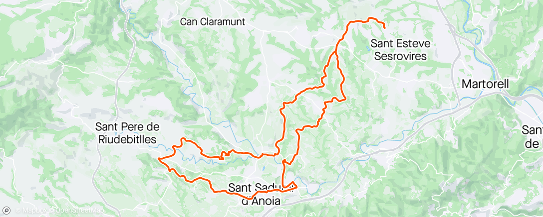 Mapa de la actividad (Sanes-Torrelavit-Sant Sadurní d'Anoia-Sanes)