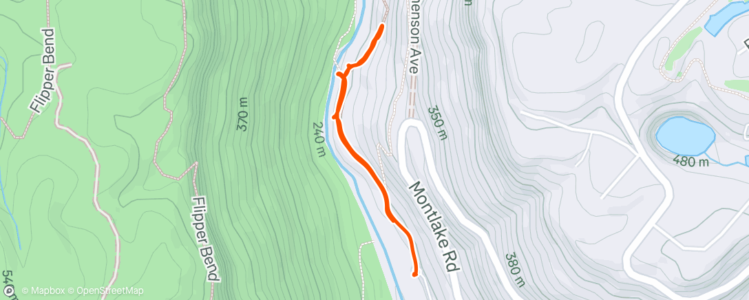 Map of the activity, North Chick Scout hike
