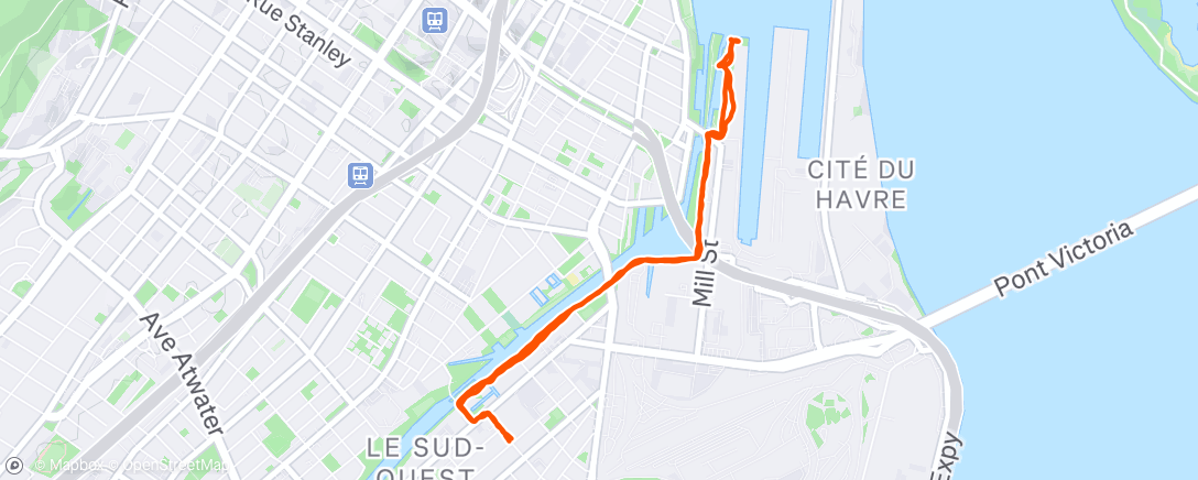 Map of the activity, Poutine highway