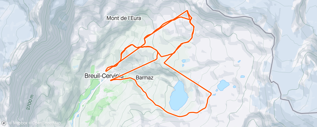 Map of the activity, Ski alpin dans l'après-midi