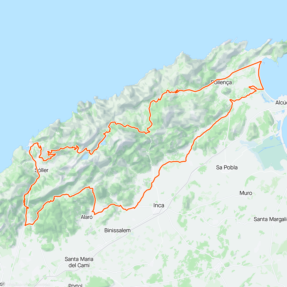 Map of the activity, Orient, Soller and Puig.