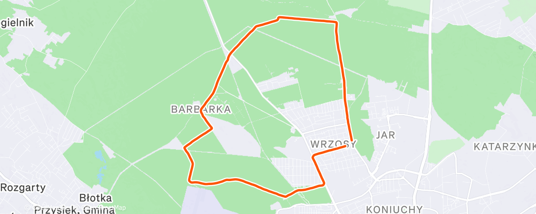 Map of the activity, Morning Run