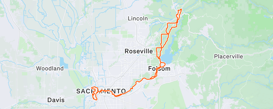 Карта физической активности (Gold Country Randonneurs First Chance 200)