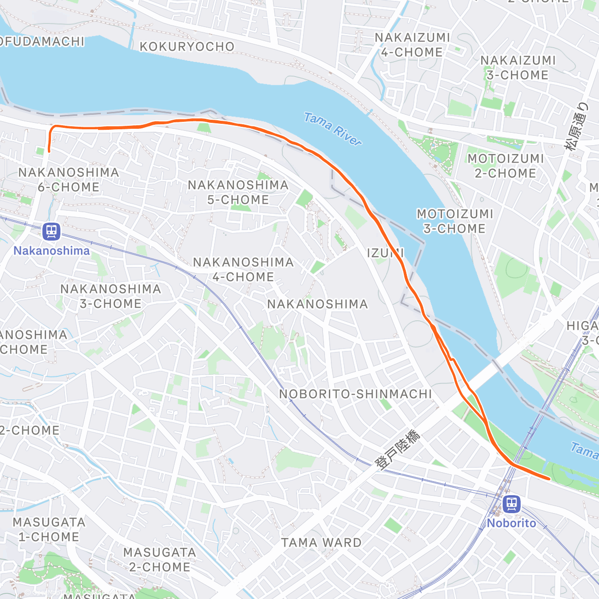 Map of the activity, Morning Run