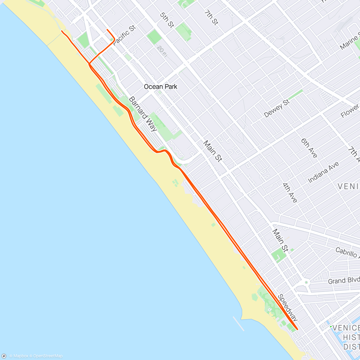 Map of the activity, California Runclub #5 - Venice Beach (Muscle Beach) Santa Monica