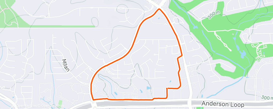 Map of the activity, Morning Run