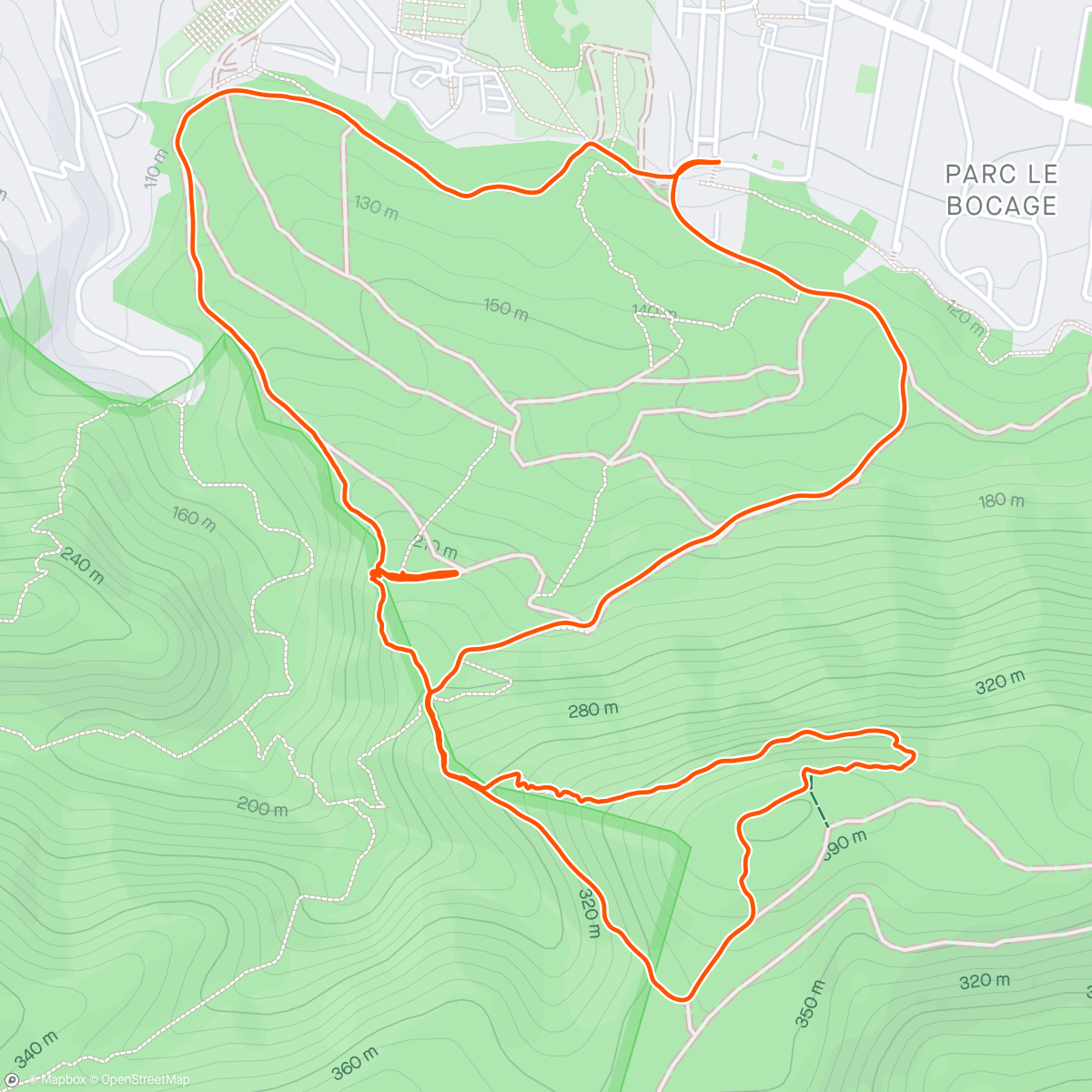 Mappa dell'attività Côtelettes + sunset Candole 😝😝