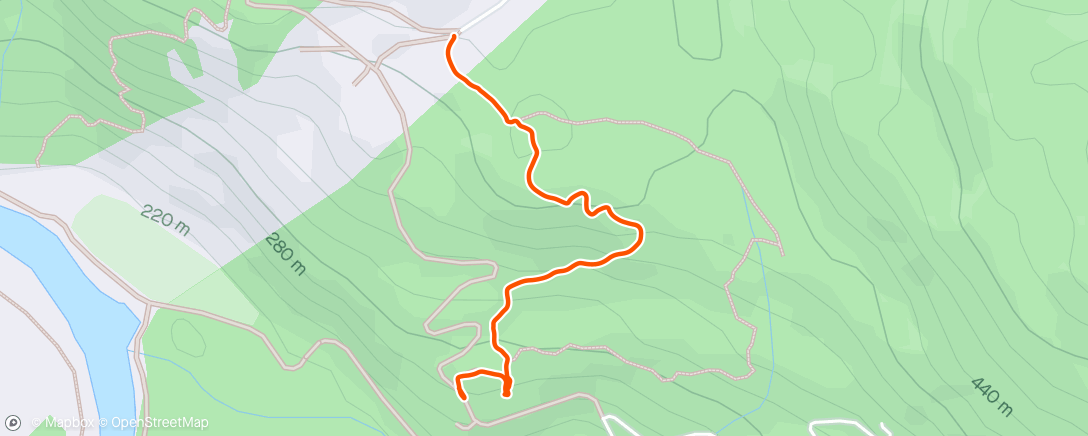 Map of the activity, After Blackcomb closing day ride