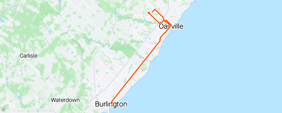 Map of the activity, MGCC Ride