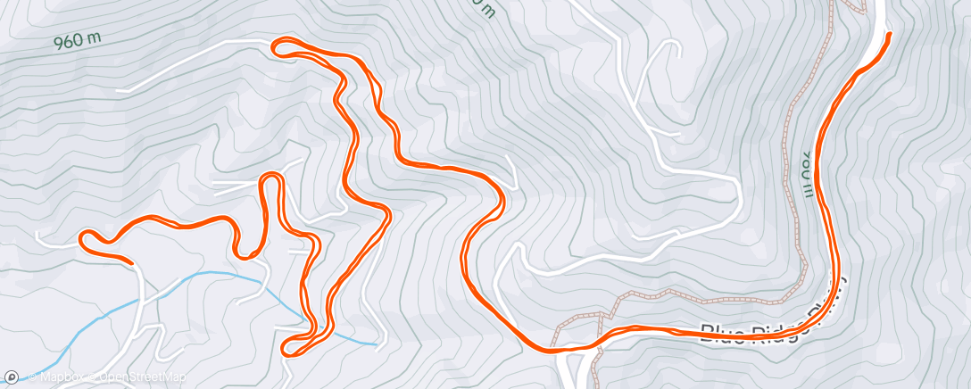 Map of the activity, Foggy Jog to the overlook