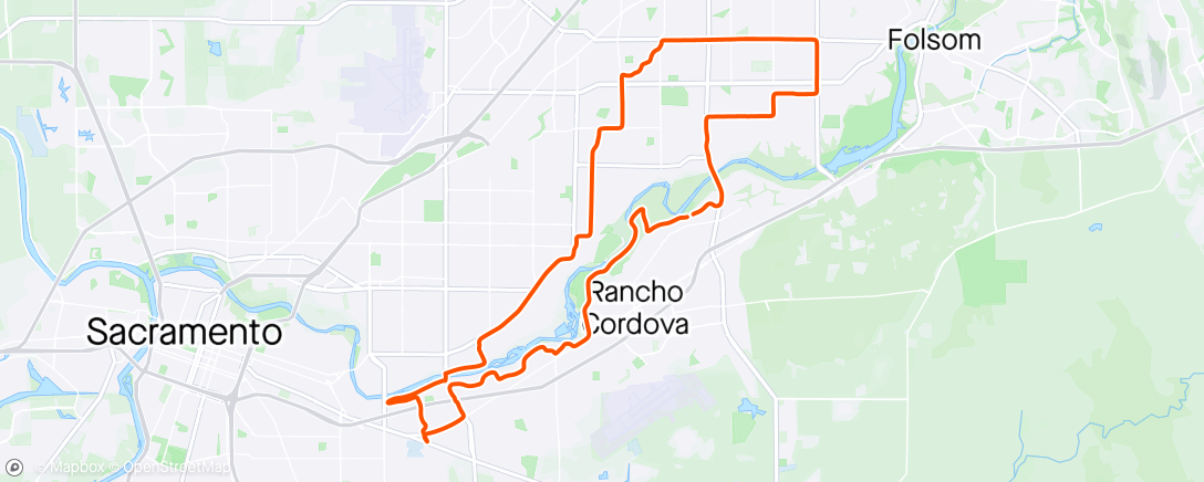 Map of the activity, Morning ride  - Zone 2